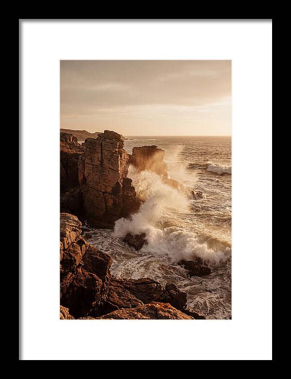 Waves Crashing Against Ancient Stone