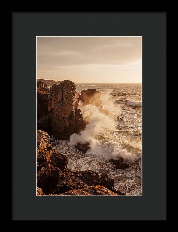 Waves Crashing Against Ancient Stone
