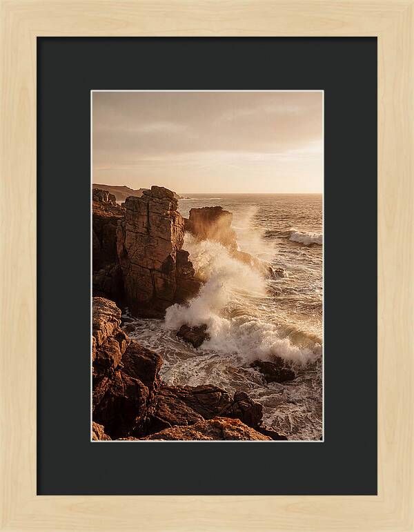 Waves Crashing Against Ancient Stone