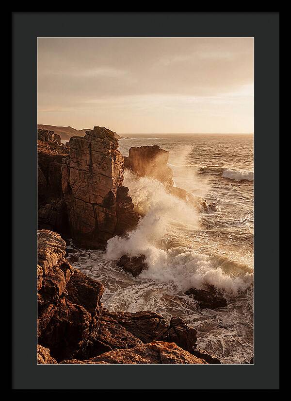 Waves Crashing Against Ancient Stone