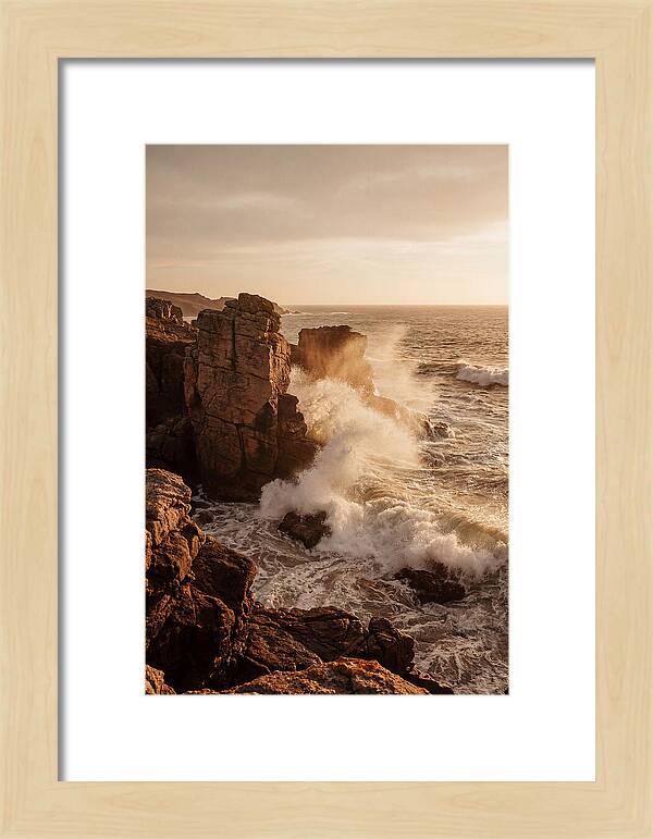 Waves Crashing Against Ancient Stone