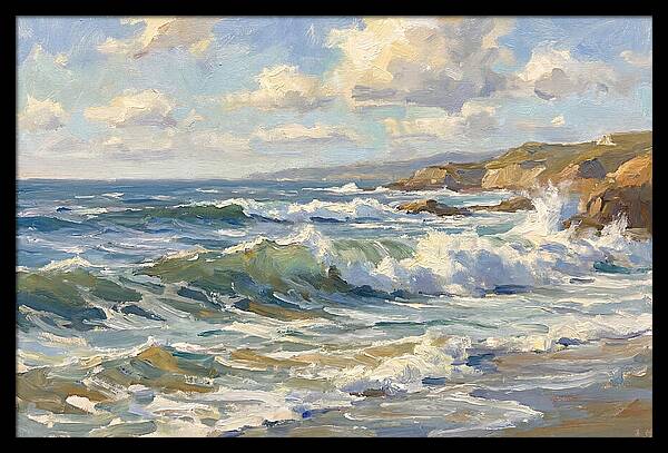 Waves Crashing Against The Shore