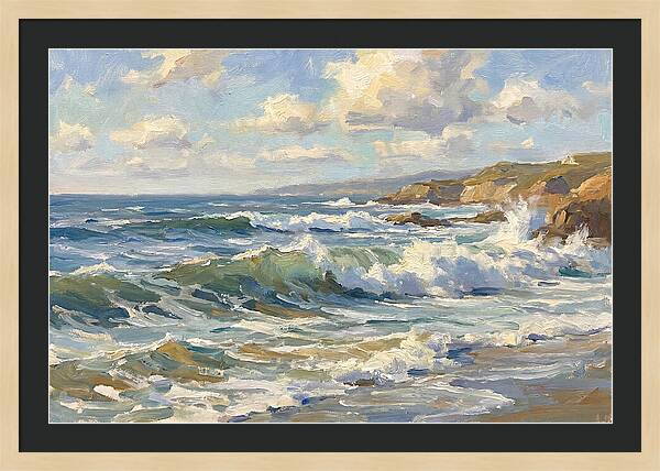 Waves Crashing Against The Shore