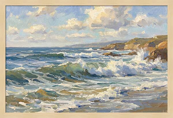 Waves Crashing Against The Shore