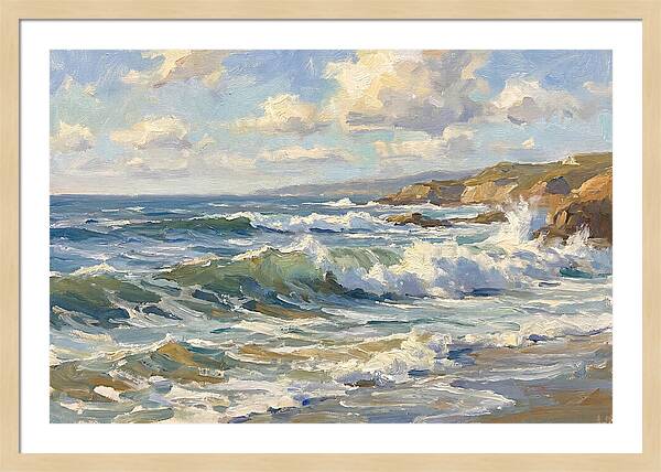 Waves Crashing Against The Shore