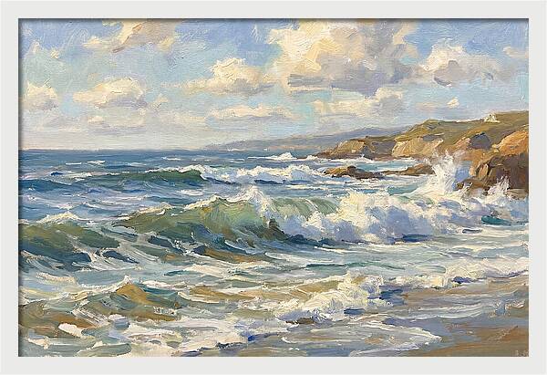 Waves Crashing Against The Shore