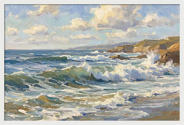 Waves Crashing Against The Shore