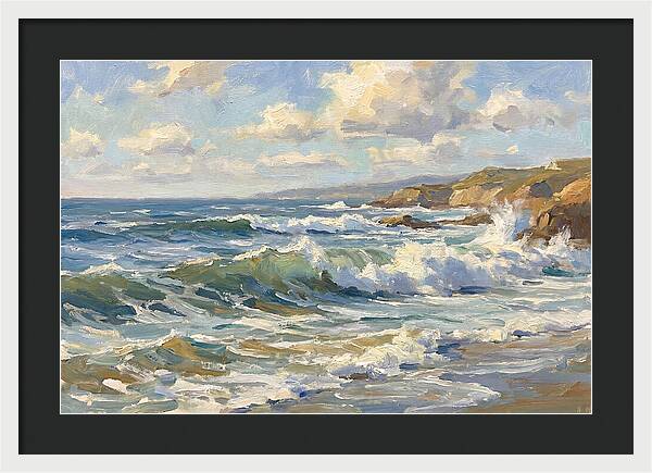 Waves Crashing Against The Shore
