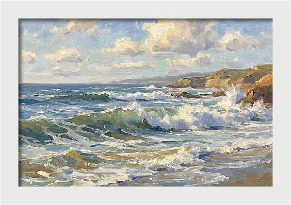 Waves Crashing Against The Shore