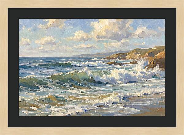 Waves Crashing Against The Shore