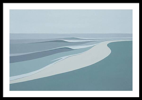 Waves Rolling Toward Pristine Beach