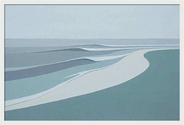 Waves Rolling Toward Pristine Beach