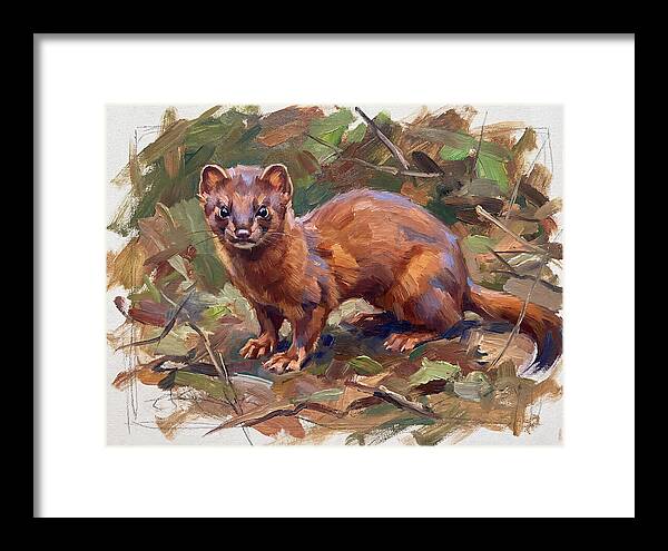 Weasel Among Leaves