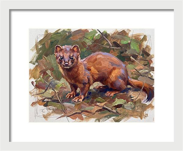 Weasel Among Leaves