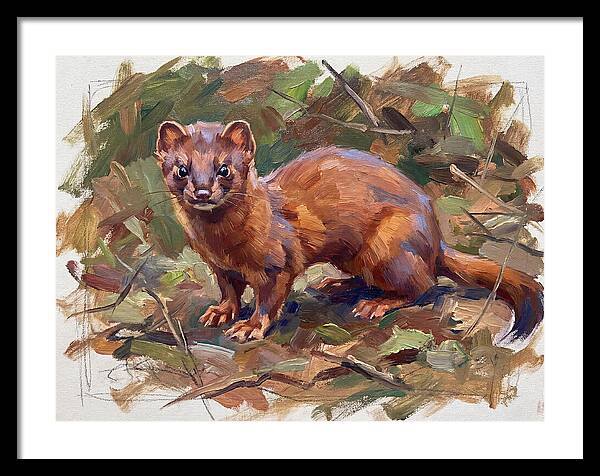 Weasel Among Leaves