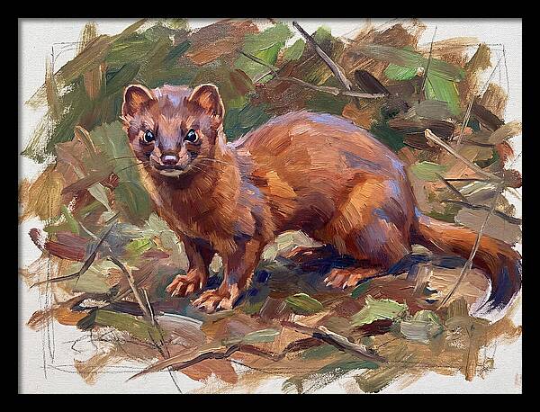 Weasel Among Leaves