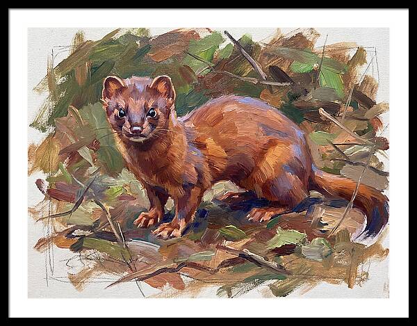 Weasel Among Leaves
