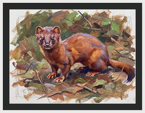 Weasel Among Leaves