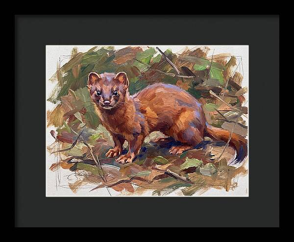 Weasel Among Leaves