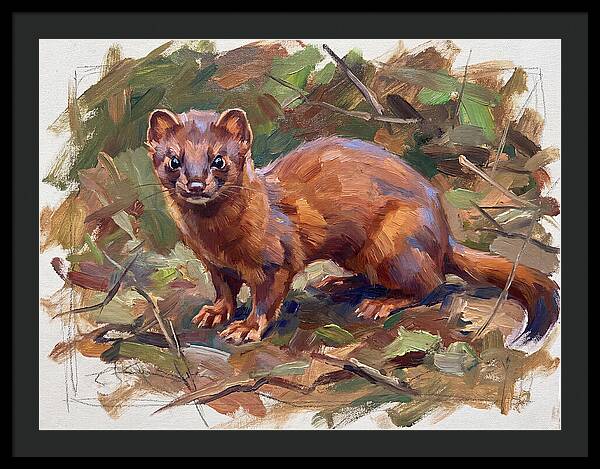 Weasel Among Leaves
