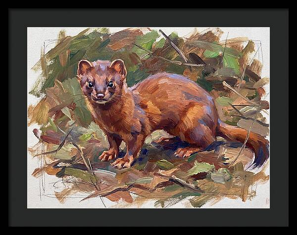 Weasel Among Leaves