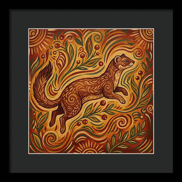 Weasel Among Vibrant Foliage