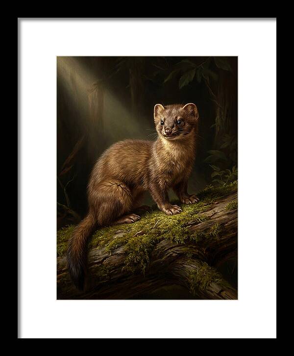 Weasel In The Forest Light