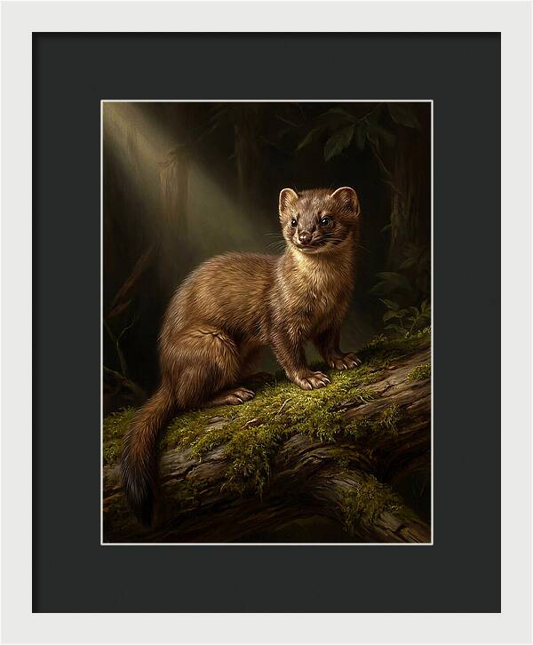 Weasel In The Forest Light