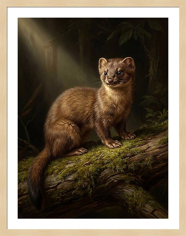 Weasel In The Forest Light