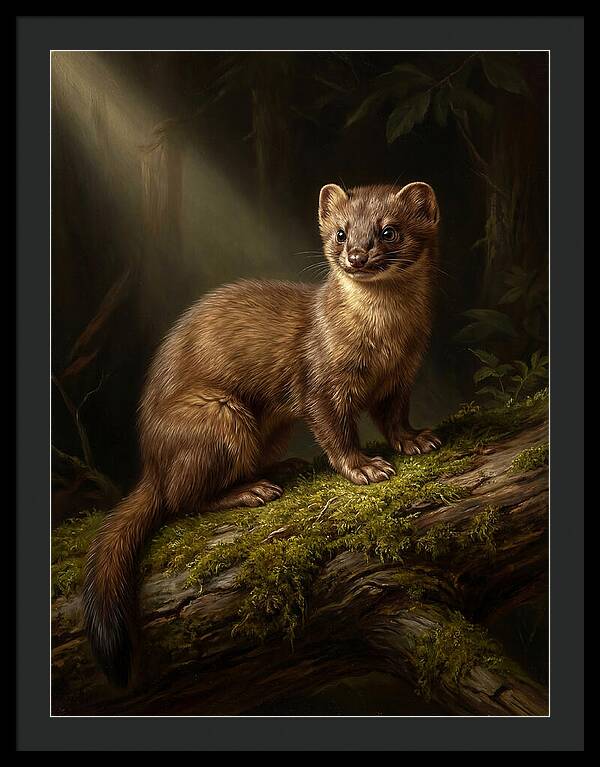 Weasel In The Forest Light