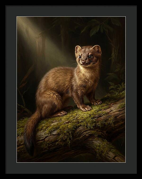 Weasel In The Forest Light