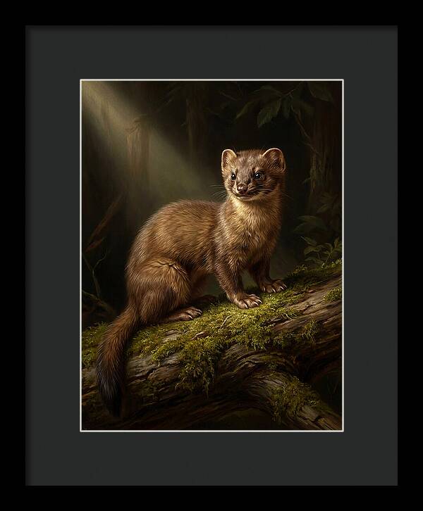 Weasel In The Forest Light