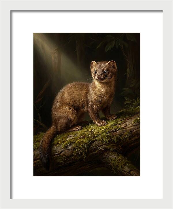 Weasel In The Forest Light
