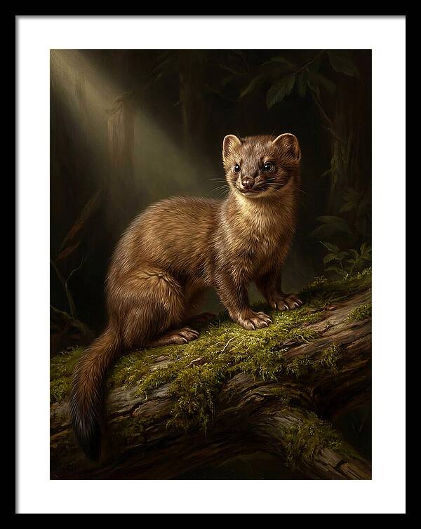 Weasel In The Forest Light