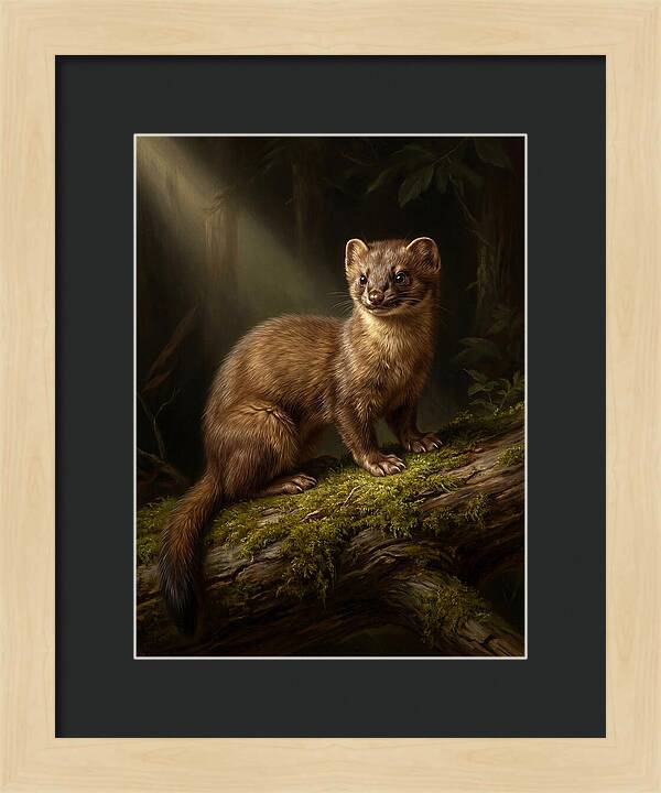 Weasel In The Forest Light