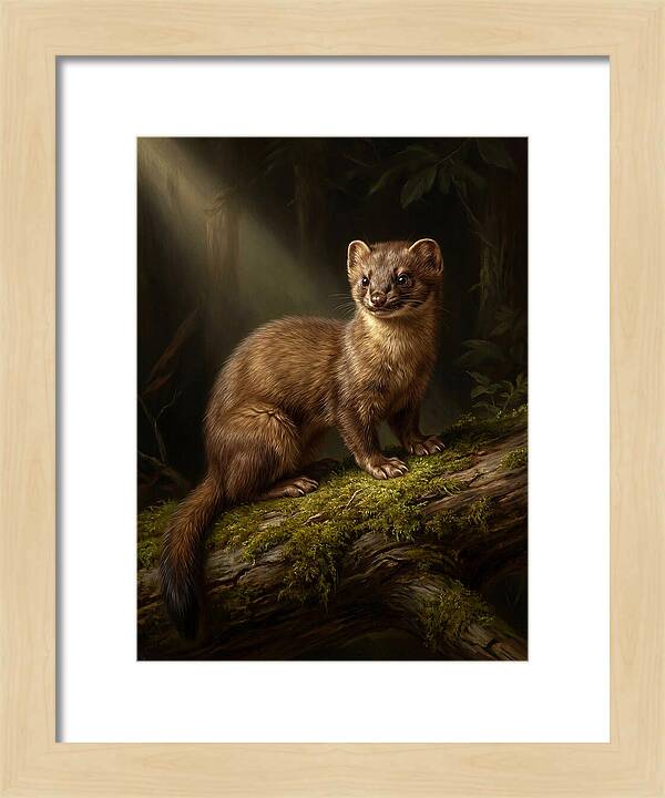 Weasel In The Forest Light