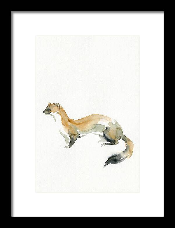 Weasel In Watercolor Elegance