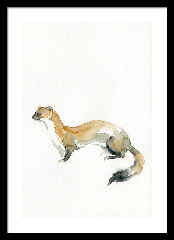 Weasel In Watercolor Elegance