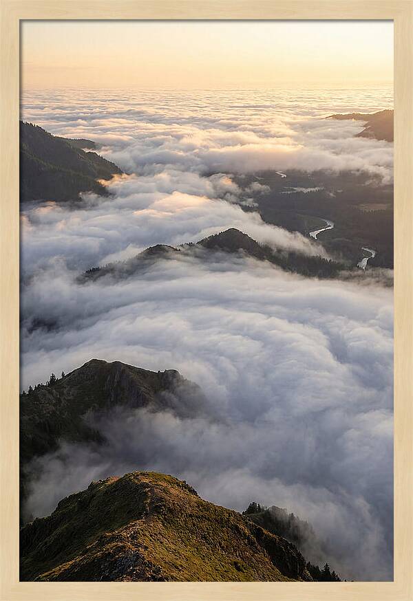 Weather Cloud Inversion Over Mountains