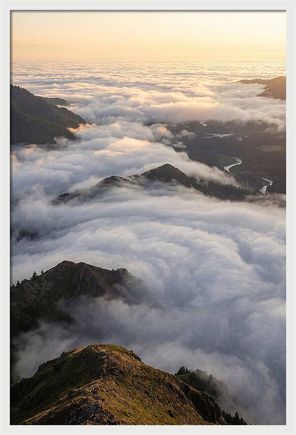 Weather Cloud Inversion Over Mountains