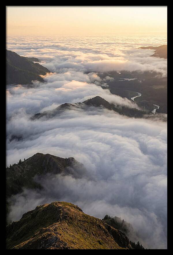Weather Cloud Inversion Over Mountains