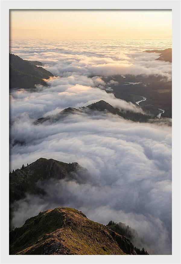 Weather Cloud Inversion Over Mountains