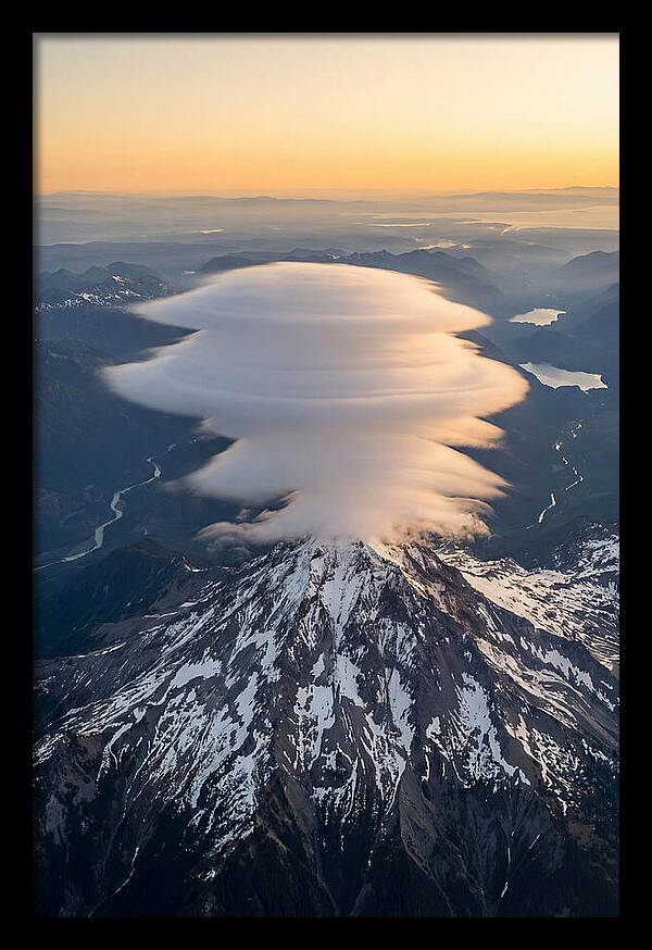 Weather Lenticular Clouds Over Mountain