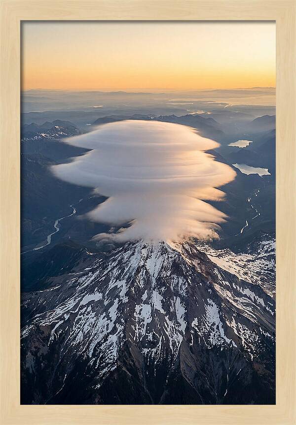 Weather Lenticular Clouds Over Mountain