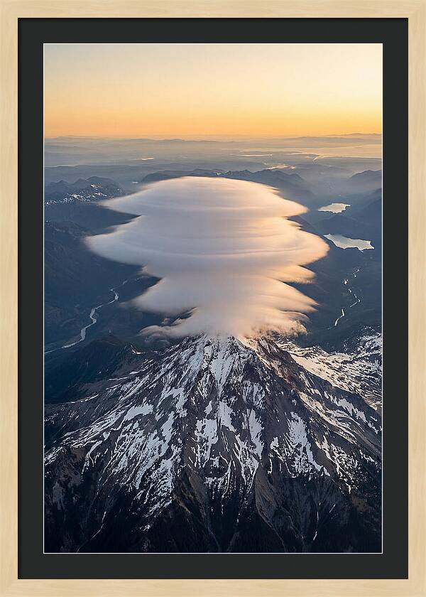 Weather Lenticular Clouds Over Mountain