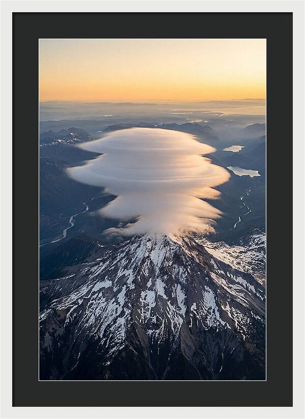 Weather Lenticular Clouds Over Mountain