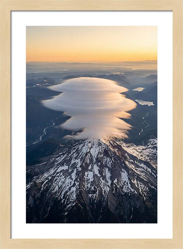 Weather Lenticular Clouds Over Mountain