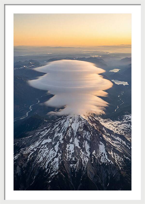 Weather Lenticular Clouds Over Mountain