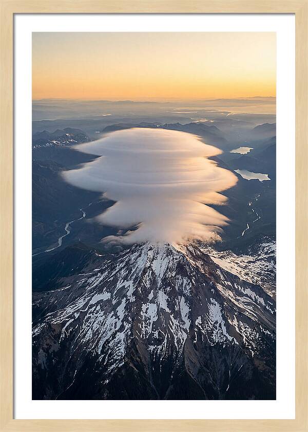 Weather Lenticular Clouds Over Mountain