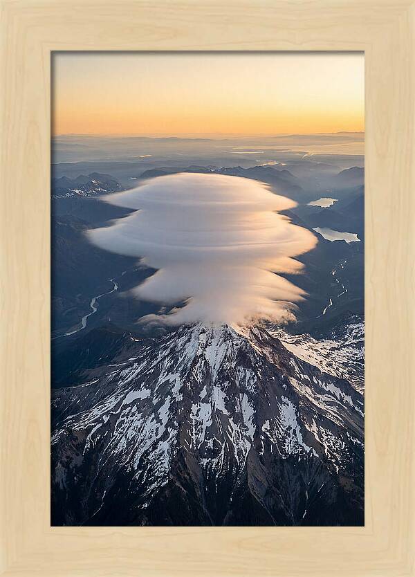 Weather Lenticular Clouds Over Mountain
